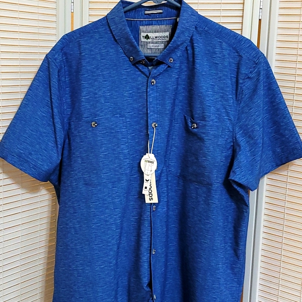 Tallwoods XL Blue Short Sleeve Shirt